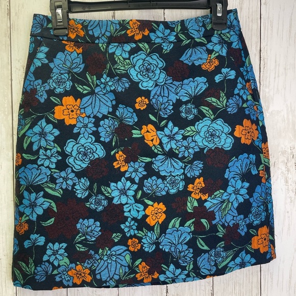 Loft Floral Skirt Size 0 - Picture 1 of 10
